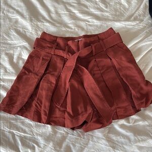 Sandro Rust Pleated Skort